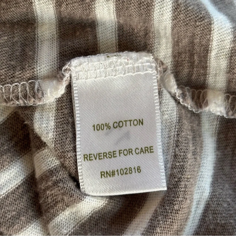 Garnet Hill 100% Cotton Cap Sleeve Striped Top Womens Large - Picture 6 of 6